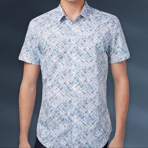 Calvin Klein Men's Print Button Down Shirt - XL